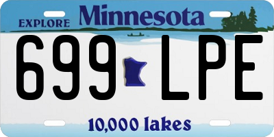 MN license plate 699LPE