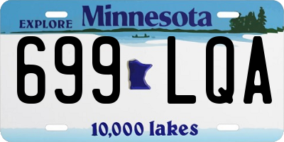 MN license plate 699LQA