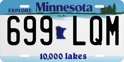 MN license plate 699LQM