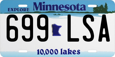 MN license plate 699LSA