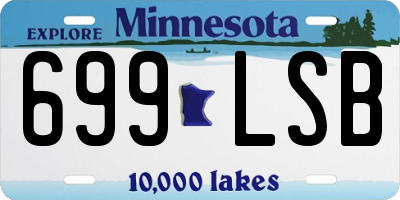MN license plate 699LSB