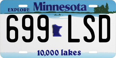 MN license plate 699LSD