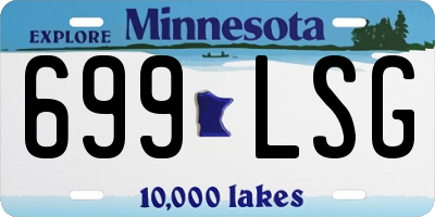 MN license plate 699LSG