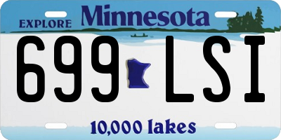 MN license plate 699LSI