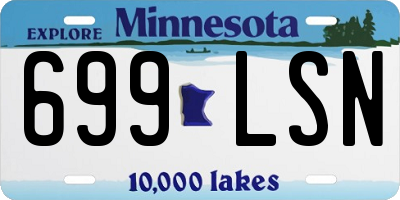 MN license plate 699LSN
