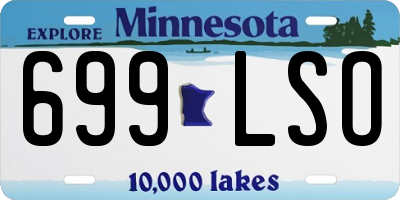 MN license plate 699LSO