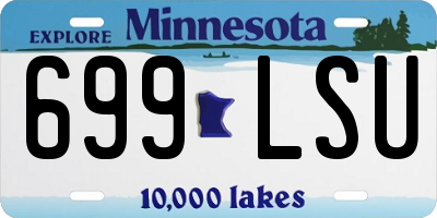 MN license plate 699LSU