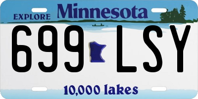 MN license plate 699LSY