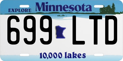 MN license plate 699LTD