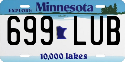 MN license plate 699LUB