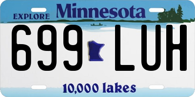 MN license plate 699LUH