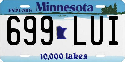 MN license plate 699LUI