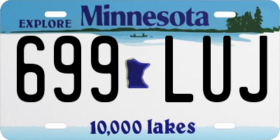 MN license plate 699LUJ