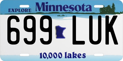 MN license plate 699LUK