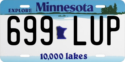 MN license plate 699LUP