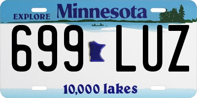 MN license plate 699LUZ