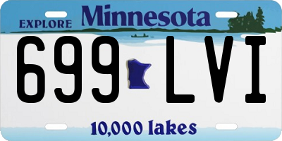 MN license plate 699LVI