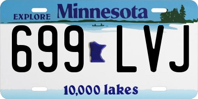 MN license plate 699LVJ
