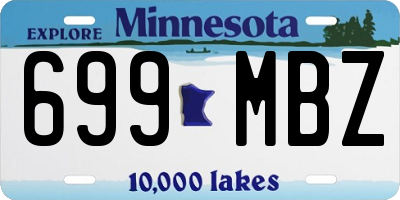 MN license plate 699MBZ