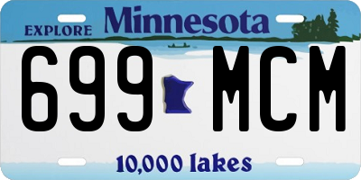 MN license plate 699MCM