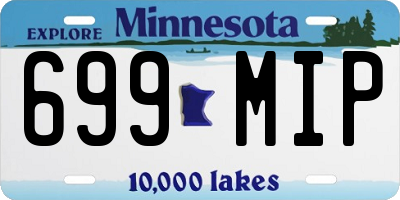 MN license plate 699MIP