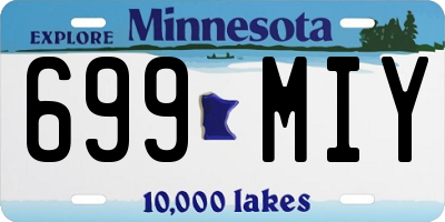 MN license plate 699MIY