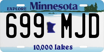 MN license plate 699MJD