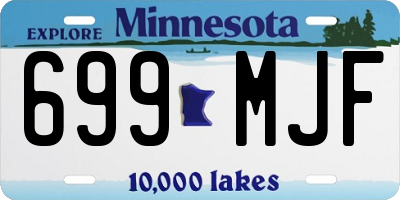 MN license plate 699MJF
