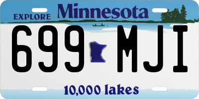 MN license plate 699MJI