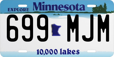 MN license plate 699MJM