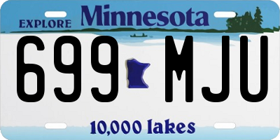 MN license plate 699MJU