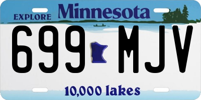 MN license plate 699MJV