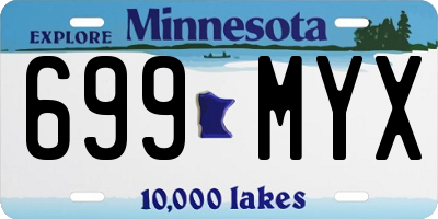 MN license plate 699MYX