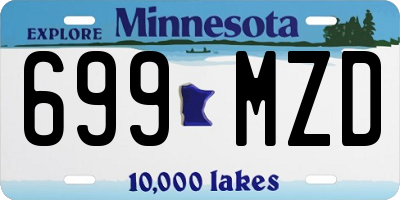 MN license plate 699MZD