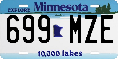 MN license plate 699MZE