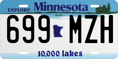 MN license plate 699MZH