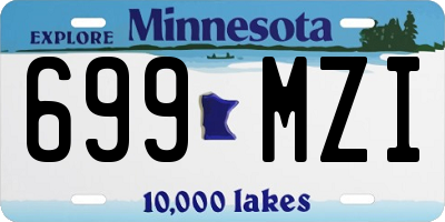 MN license plate 699MZI