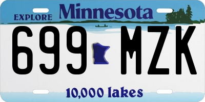 MN license plate 699MZK