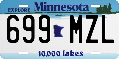MN license plate 699MZL