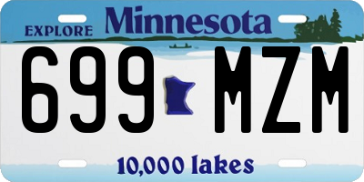 MN license plate 699MZM