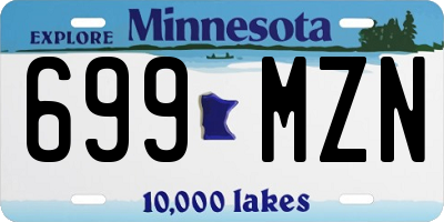 MN license plate 699MZN
