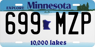MN license plate 699MZP