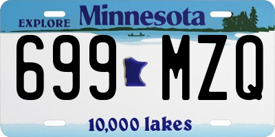 MN license plate 699MZQ