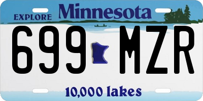 MN license plate 699MZR