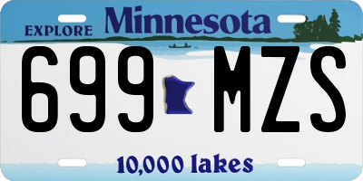 MN license plate 699MZS