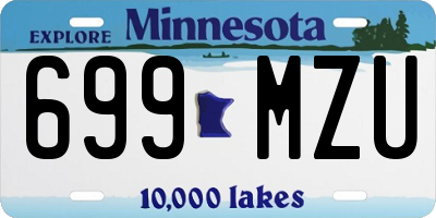 MN license plate 699MZU