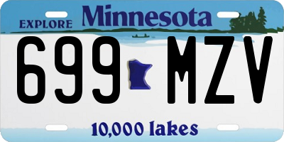 MN license plate 699MZV