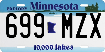 MN license plate 699MZX