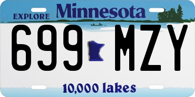 MN license plate 699MZY