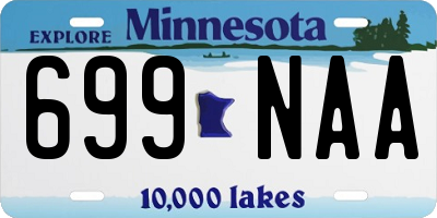 MN license plate 699NAA